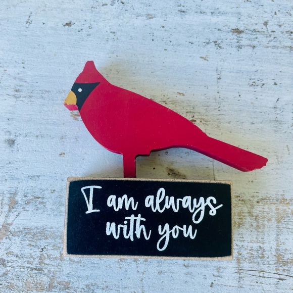 *Wooden Cardinal on “I Am Always With You” Base - Picture 6 of 13